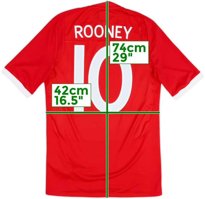 2010-11 England 'South Africa' Away Shirt Rooney #10 - 10/10 - (XS)