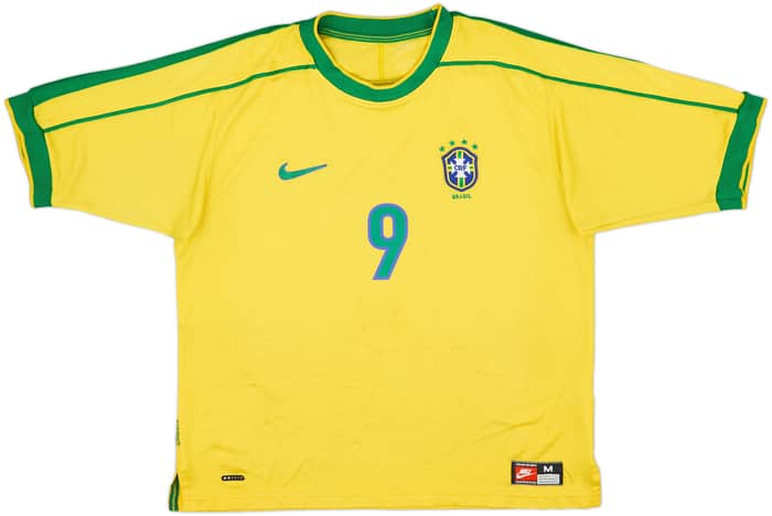 1998-00 Brasil Local Camiseta Ronaldo #9 - 6/10 - (M)