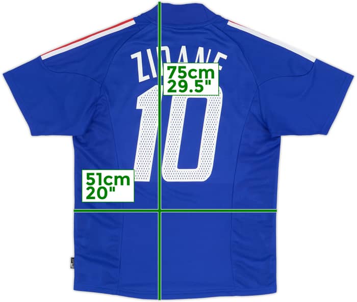 2002-04 France Home Shirt Zidane #10 - 8/10 - (S)