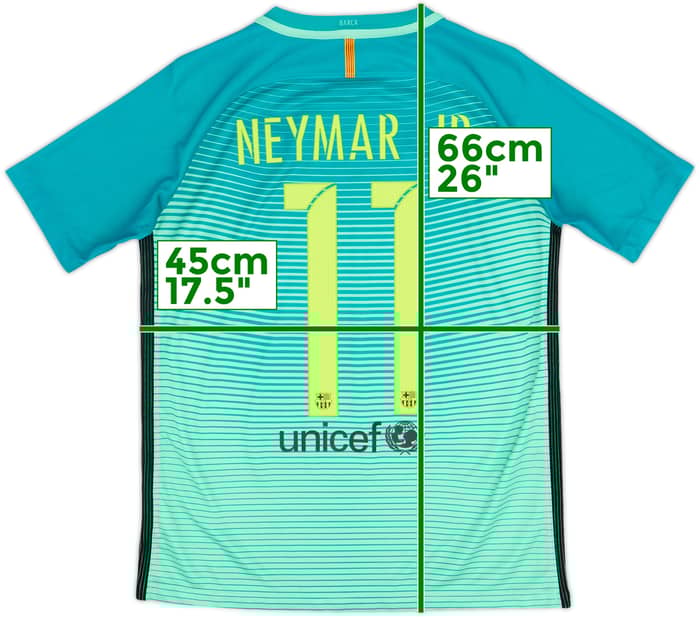 2016-17 Barcelona Third Shirt Neymar Jr #11 - 8/10 - (XL.Boys)