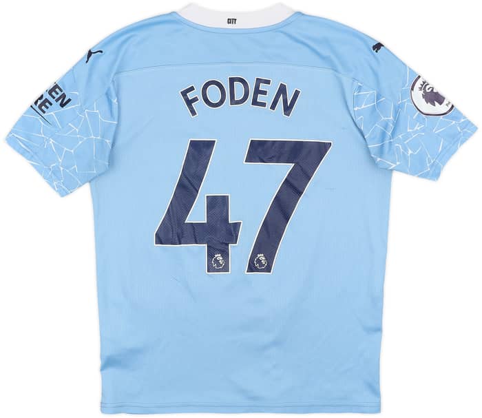 2020-21 Manchester City Home Shirt Foden #47 - 6/10 - (S)