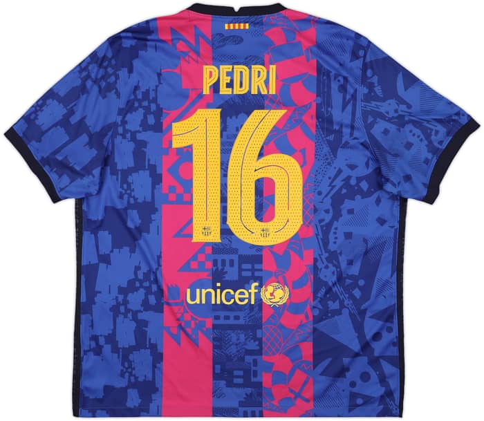2021-22 Barcelona Third Shirt Pedri #16 - 8/10 - (XXL)