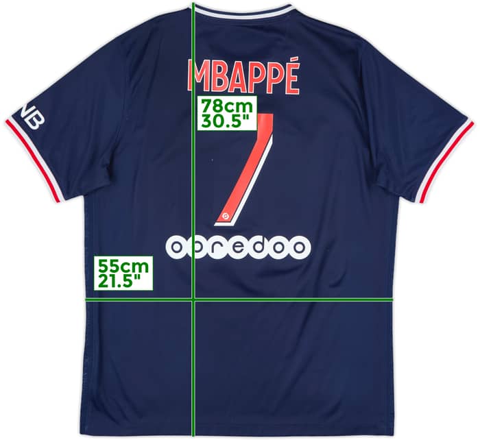 2020-21 Paris Saint-Germain Home Shirt Mbappe #7 - 7/10 - (L)