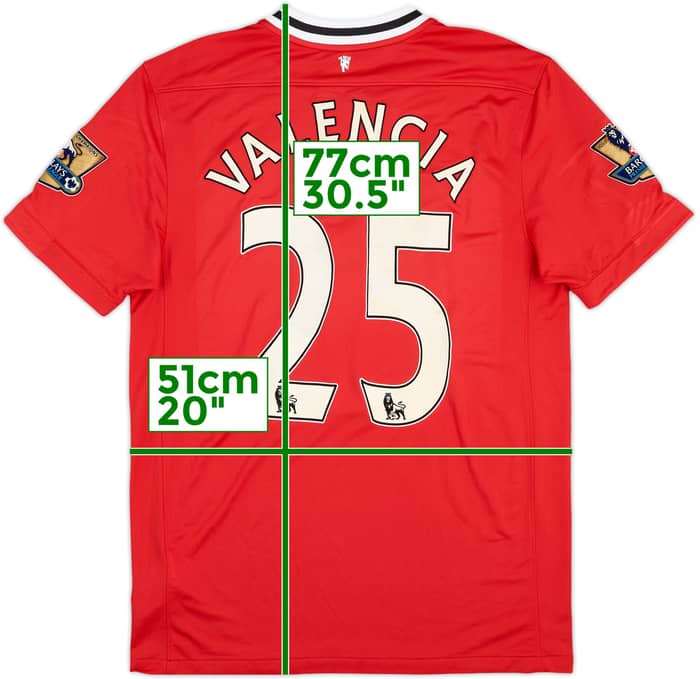 2011-12 Manchester United Camiseta Local Valencia #25 - 6/10 - (L)