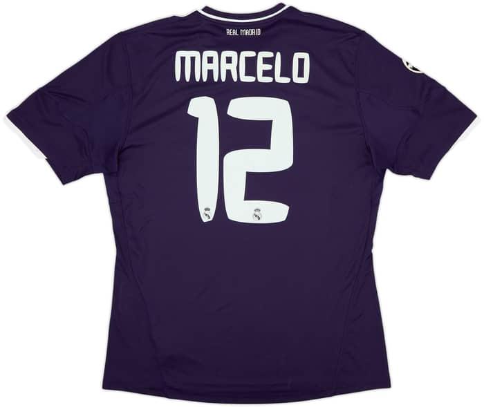 Camiseta de la tercera equipación CL del Real Madrid 2010-11 Marcelo #12 - 5/10 - (L)