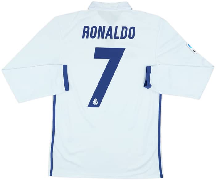 2016-17 Real Madrid Home L/S Shirt Ronaldo #7 - 6/10 - (S)