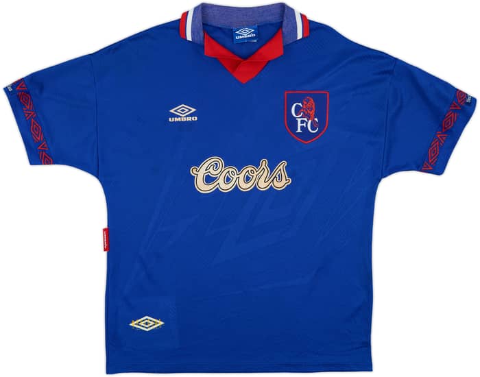 1994-95 Chelsea Home Shirt Hoddle #20 - 7/10 - (L)