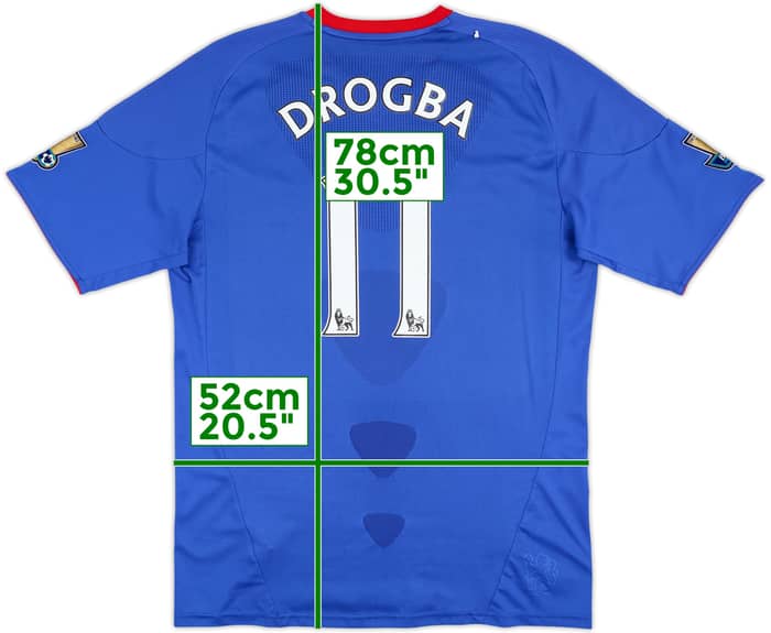 2010-11 Chelsea Camiseta Local Drogba #11 - 5/10 - (L)