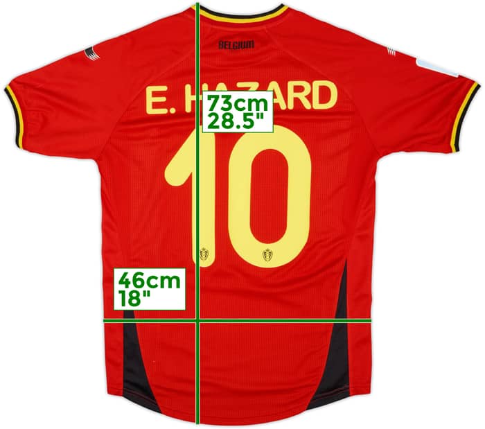 Camiseta de local de Bélgica 2014-15 E.Hazard #10 - 6/10 - (M)