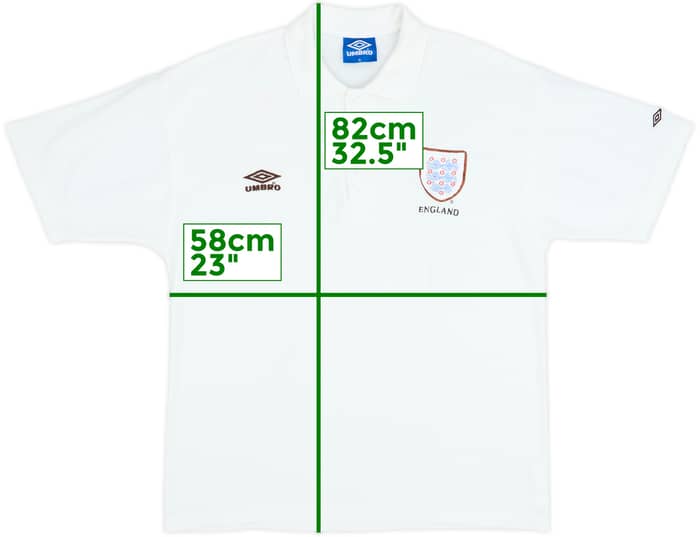 1994-96 England Umbro Polo Shirt - 5/10 - (XL)