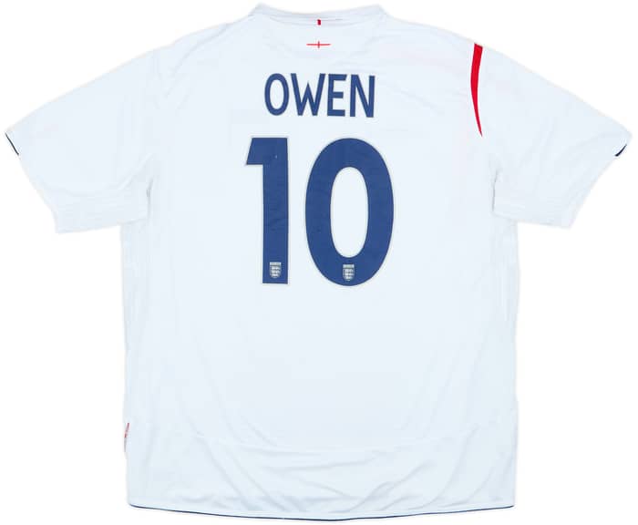 Camiseta de local de England 2005-07 Owen #10 - 6/10 - (XXL)