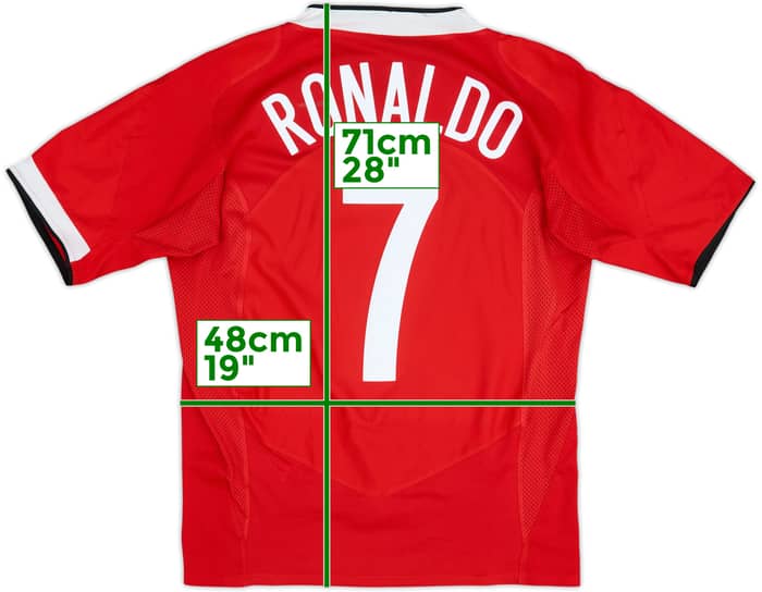 2004-06 Manchester United Home Shirt Ronaldo #7 - 7/10 - (M)