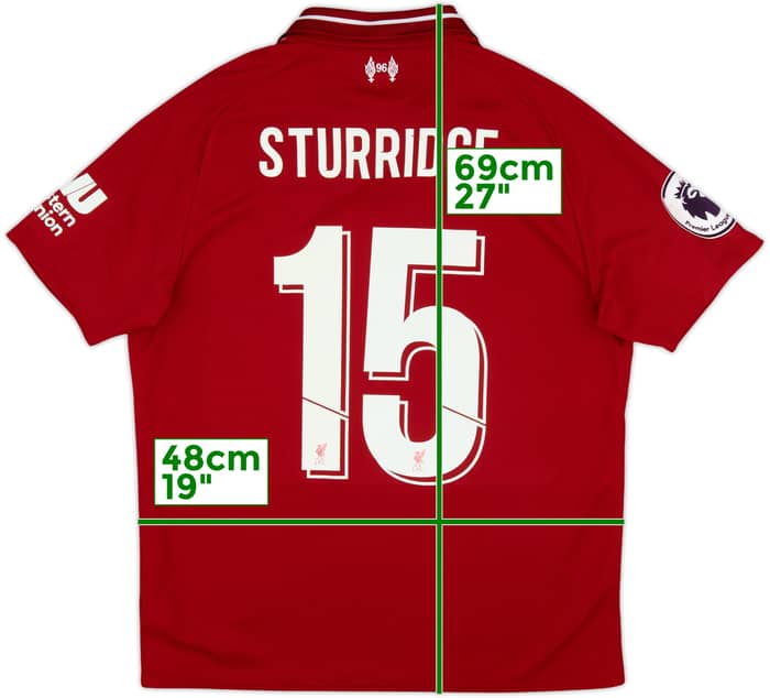 2018-19 Liverpool Home Shirt Sturridge #15 - 7/10 - (S)