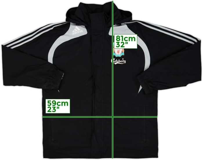 2008-09 Liverpool adidas Hooded Rain Jacket - 6/10 - (M)