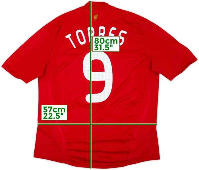 2008-10 Liverpool Home Shirt Torres #9 - 6/10 - (XL)