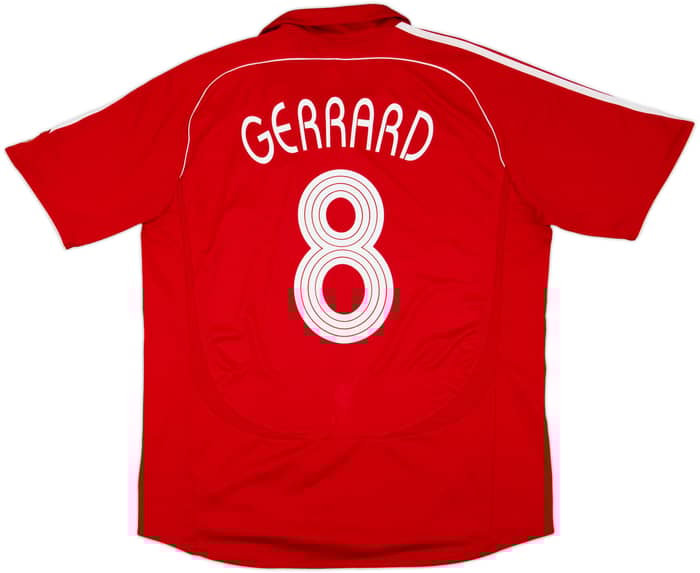 2006-08 Liverpool Home Shirt Gerrard #8 - 6/10 - (XL)