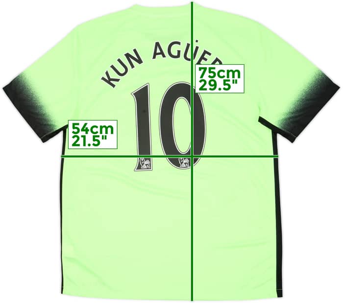 2015-16 Manchester City Third Shirt Kun Aguero #10 (L)