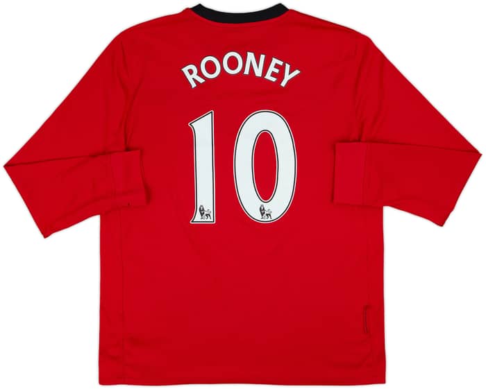 2009-10 Manchester United Home L/S Shirt Rooney #10 - 6/10 - (L)