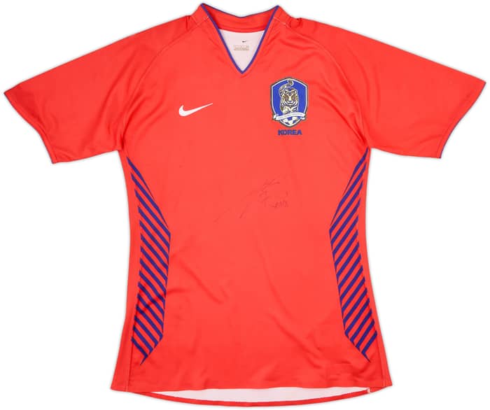 2006-08 South Korea Player Issue Signed Home Shirt - 5/10 - (L)