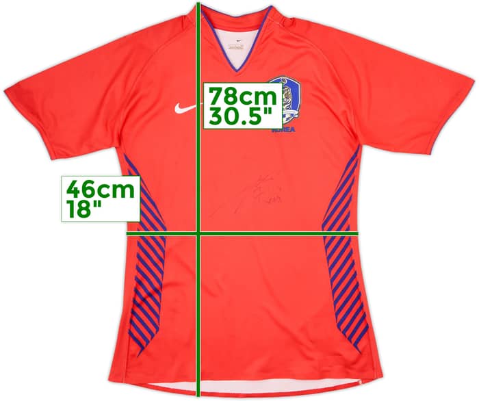 2006-08 South Korea Player Issue Signed Home Shirt - 5/10 - (L)