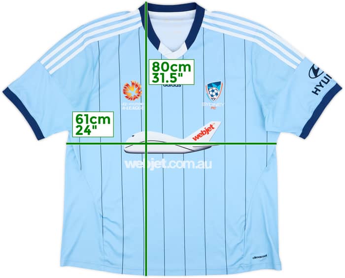 2014-15 Sydney FC Home Shirt - 8/10 - (XXL)
