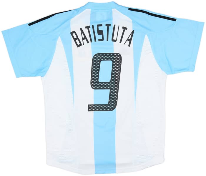 2002-04 Argentina Home Shirt Batistuta #9 - 10/10 - (S)