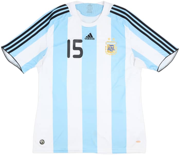 2007-09 Argentina Home Shirt Messi #15 - 5/10 - (XL)