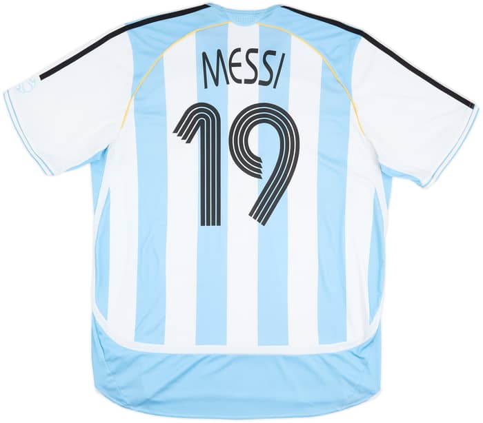 2005-07 Argentina Home Shirt Messi #19 - 6/10 - (XL)