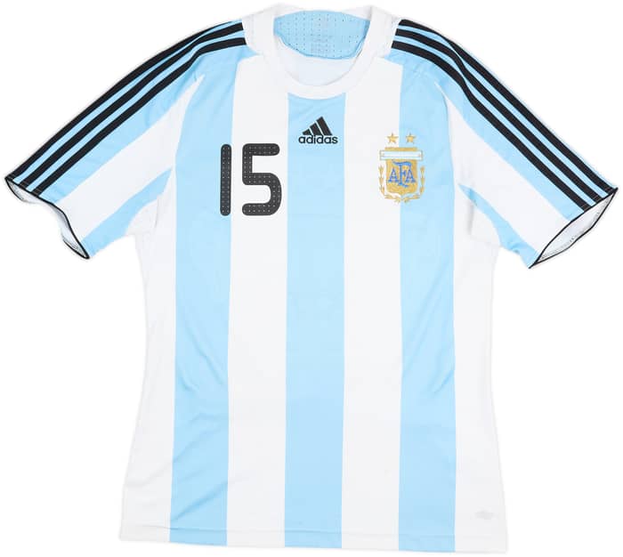 2007-09 Argentina Home Shirt Messi #15 - 6/10 - (M)