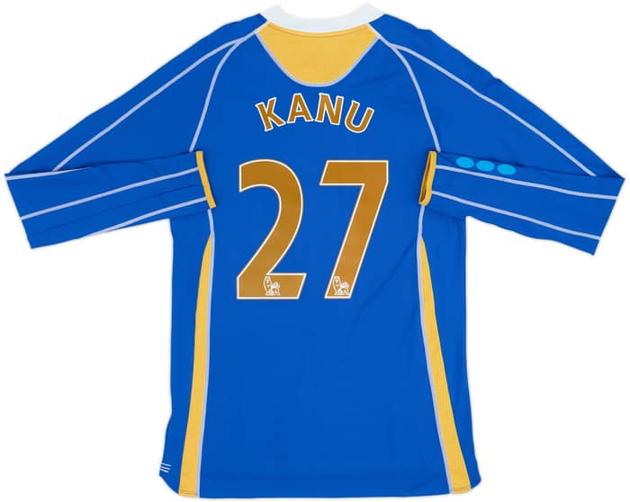 2007-08 Portsmouth Home L/S Shirt Kanu #27 - 10/10 - (M)