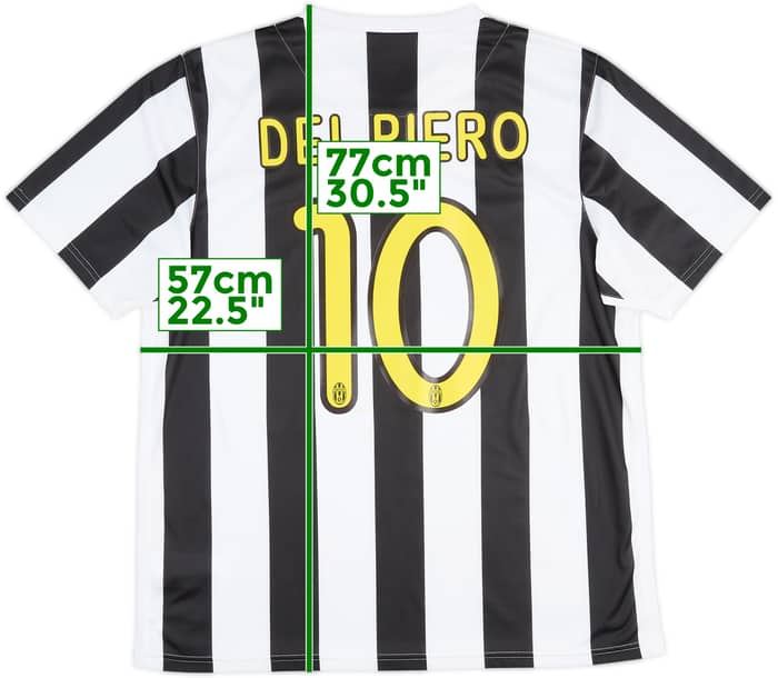 2009-10 Juventus Home Shirt Del Piero #10 - 6/10 - (L)