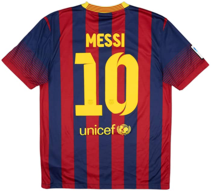 2013-14 Barcelona Home Shirt Messi #10 - 9/10 - (M)