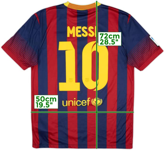 2013-14 Barcelona Home Shirt Messi #10 - 9/10 - (M)