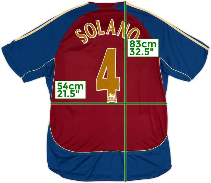 2006-07 Newcastle Away Shirt Solano #4 - 6/10 - (XL)