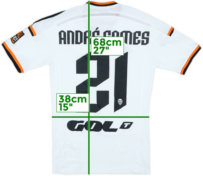 2014-15 Valencia Home Shirt Andre Gomes #21 - 9/10 - (S)