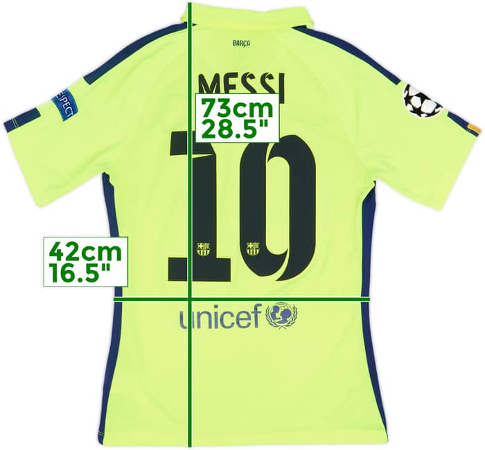 2014-15 Barcelona Authentic Third Shirt Messi #10 - 7/10 - (M)