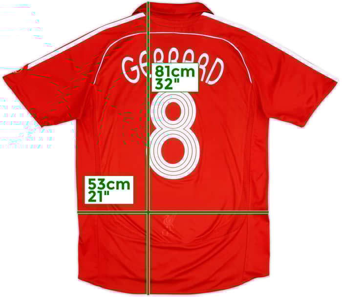 2006-08 Liverpool Home Shirt Gerrard #8 - 5/10 - (M)