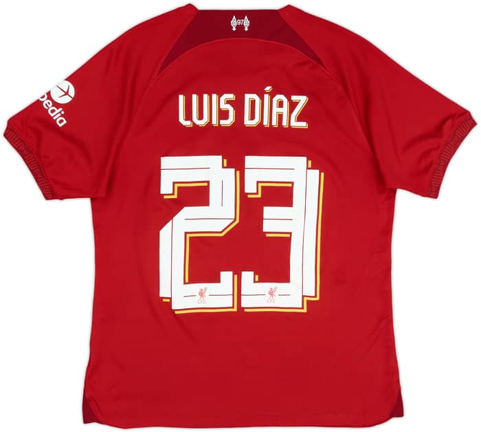 2022-23 Liverpool Home Shirt Luis Diaz #23 - 8/10 - (M)