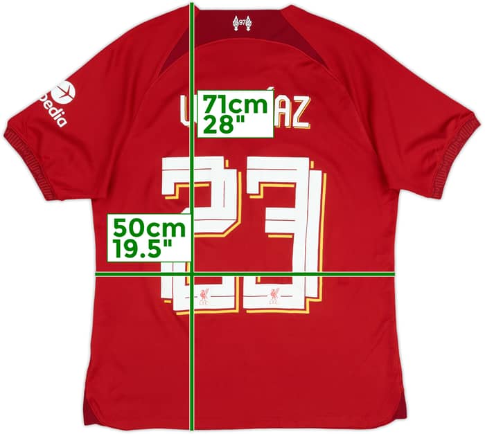 2022-23 Liverpool Home Shirt Luis Diaz #23 - 8/10 - (M)