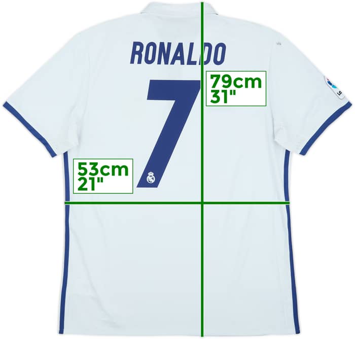 2016-17 Real Madrid Home Shirt Ronaldo #7 - 6/10 - (L)