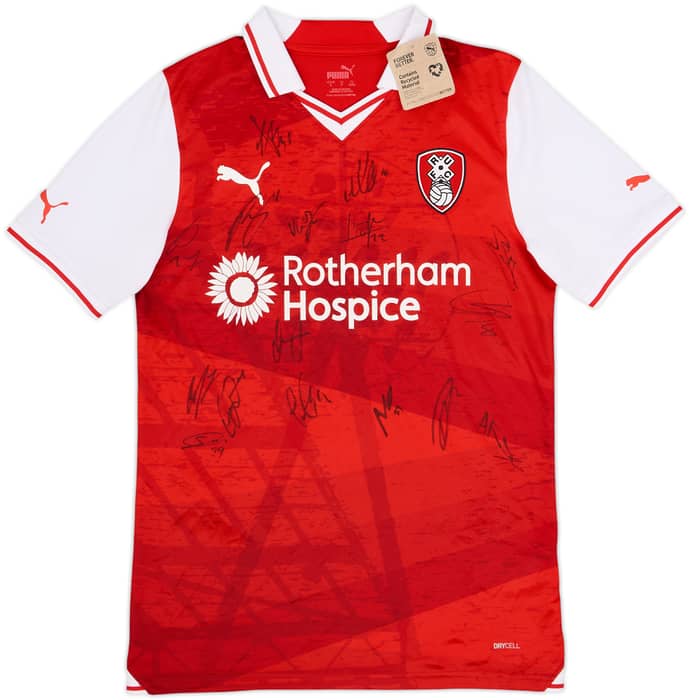 2023-24 Rotherham United Squad Signed Home Shirt (S)