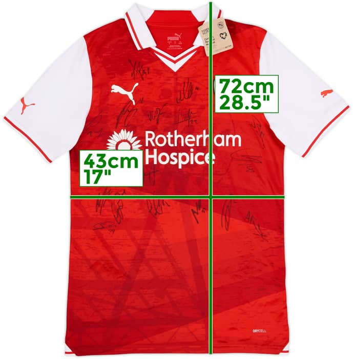 2023-24 Rotherham United Squad Signed Home Shirt (S)