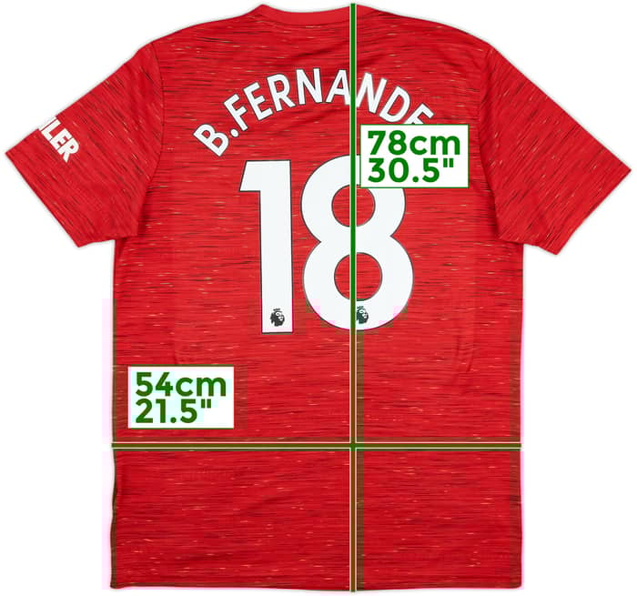 2020-21 Manchester United Home Shirt B.Fernandes #18 - 6/10 - (L)