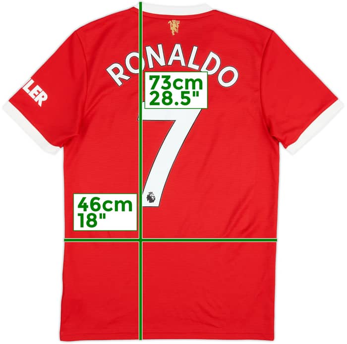 2021-22 Manchester United Home Shirt Ronaldo #7 - 8/10 - (S)