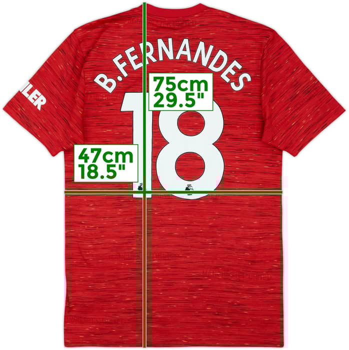 2020-21 Manchester United Home Shirt B.Fernandes #18 - 6/10 - (S)
