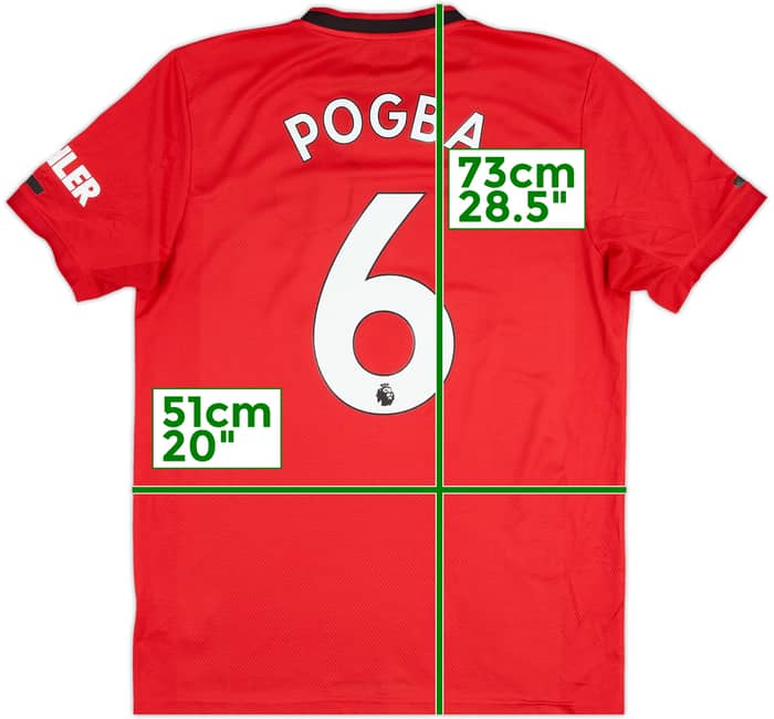 2019-20 Manchester United Home Shirt Pogba #6 - 6/10 - (M)