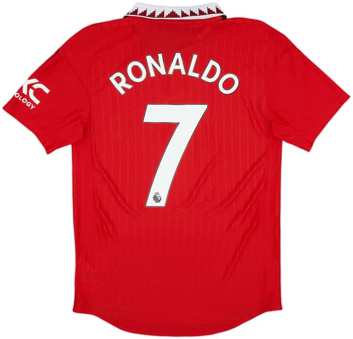 2022-23 Manchester United Authentic Home Shirt Ronaldo #7 - 8/10 - (S)