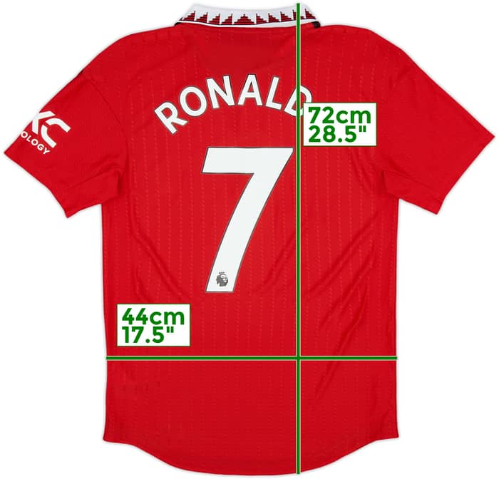 2022-23 Manchester United Authentic Home Shirt Ronaldo #7 - 8/10 - (S)