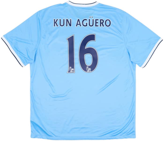 2013-14 Manchester City Home Shirt Kun Aguero #16 - 9/10 - (XXL)