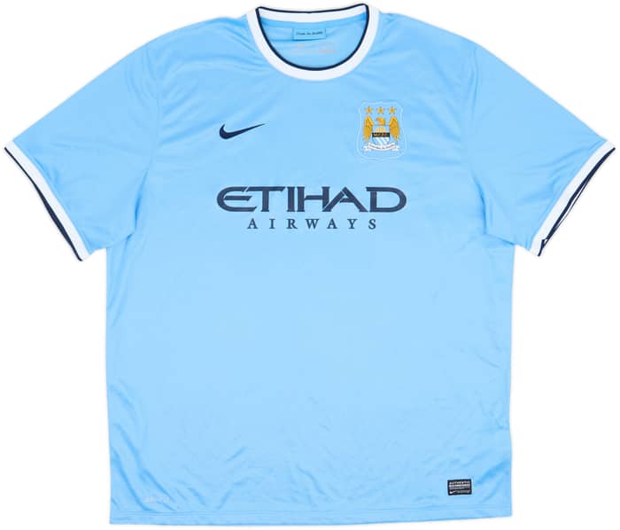 2013-14 Manchester City Home Shirt Kun Aguero #16 - 9/10 - (XXL)